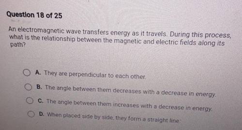 An electromagnetic wave transfers energy as it travels. During this process, what is the relationsh