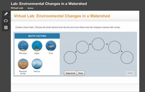 Environmental Changes in a Watershed
Virtual Lab.
Need help ASAP