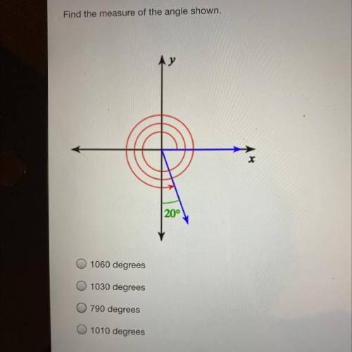 Find the measure of the angle shown.