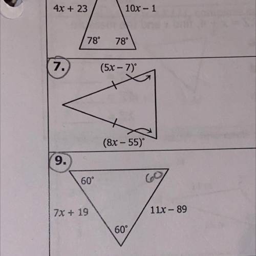 Please help me answer 7 and 9!!