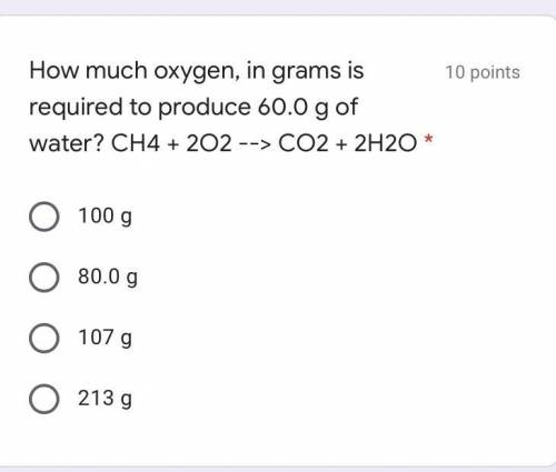 How much oxygen is required
