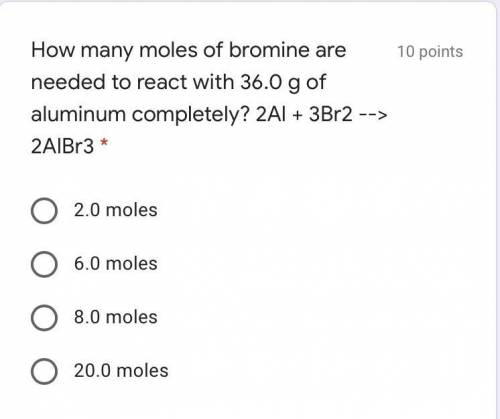 How many moles of bromine are needed