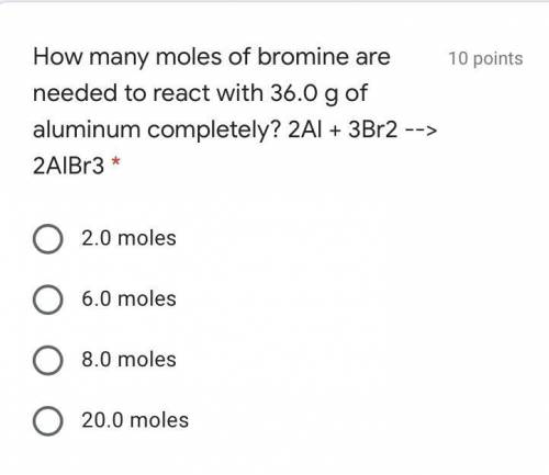 How many moles of bromine