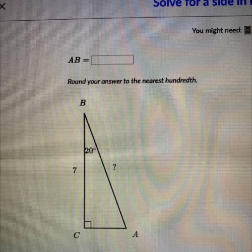Please help with this right triangle problem