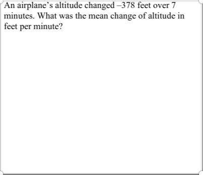 Help me with this math question about an Airplane