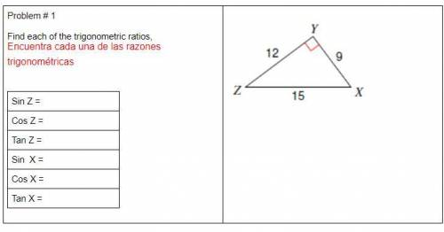 Find each of the trigonometric ratios. I am going to give brainliest to whoever gets this right.
