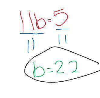 11 b = 5, what is a
B. 25
C, 75
D. 125