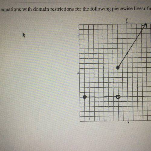 16) Write the equations with domain restrictions for the following piecewise linear functions