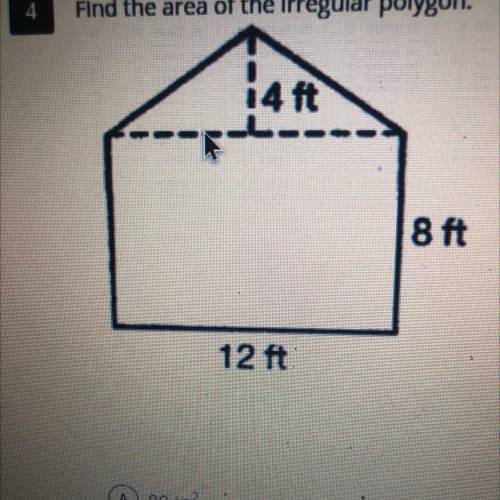 Find the area of the irregular polygon