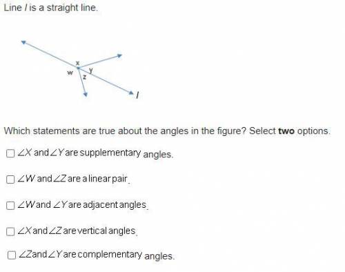 Please help I'll give brainliest to the correct person

Line l is a straight line.
Which statement