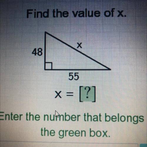 Find the
X.
х
48
55
x = [?]