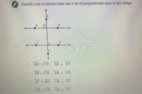 Identify a set of parallel lines and a set of perpendicular lines in this image