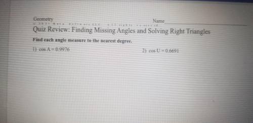 Find each angle measure to the nearest degree please help