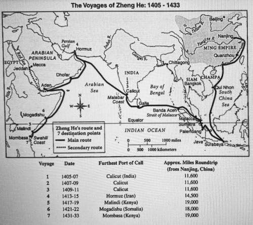 HELPPP

What evidence does the map give that at least one purpose of zheng he's voyages was traded