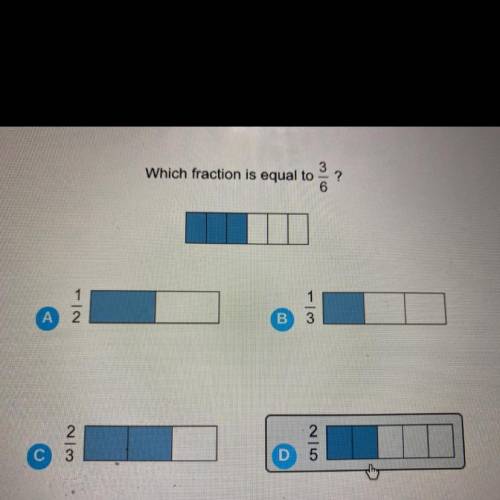 Which fraction is equal to 3/6
HELP!