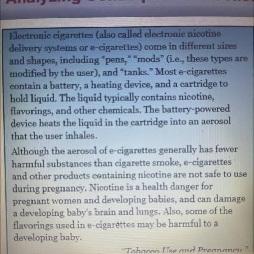Which conclusion does this passage best support?

Traditional cigarettes are less likely to cause