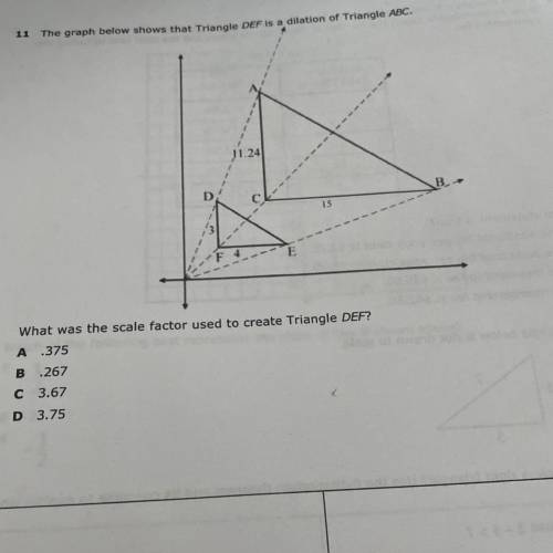 What was the scale factor used to create triangle DEF?