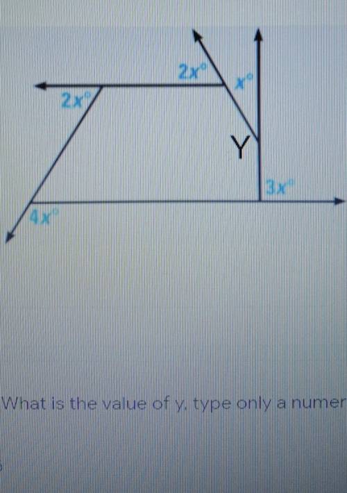 What is the value of y, type only a numeric answer.​