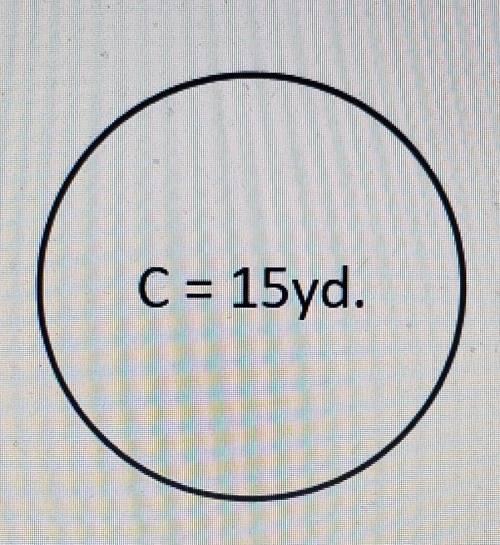 Find the diameter of the circle below round to the nearest hundredth ​