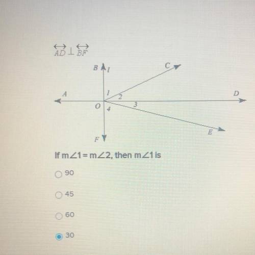 DIS
lo
4
FY
If mZ1=m22, then mZ1 is
0 90
45
60
30
help please