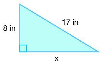 Find the unknown side of the triangle below.
9 in
18.8 in
15 in
8 in