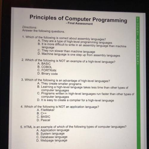 Principles of computer programming