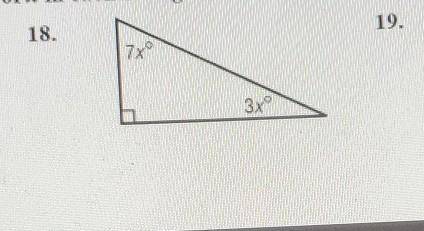 Find the value of x in each triangle.​