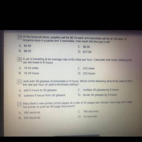 Can y’all help me on question 20?!