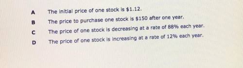 the amount required to purchase one stock in a particular company is changing in value. Th function