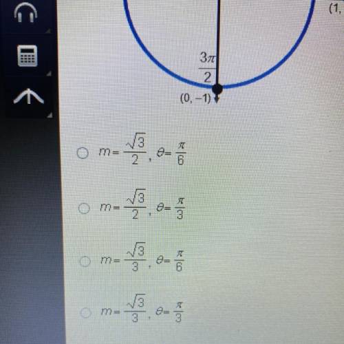 What are the values of m and 0 in the diagram below￼