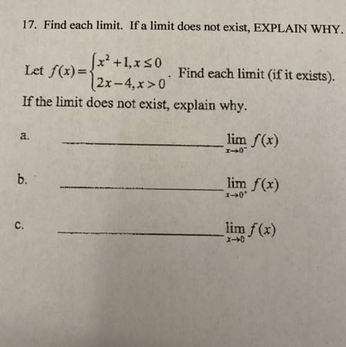 Help me on these limit questions please