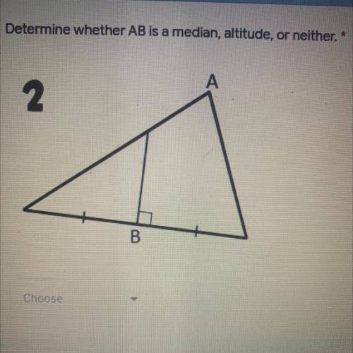 Determine whether AB is a median,altitude or neither