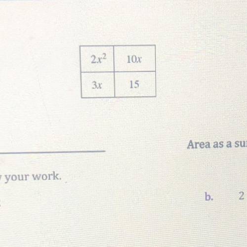 Area as a sum:
Area as a Product:
I need the are as a sum Nd a product