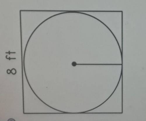 Find the area of the circle. Leave answer in terms of pi ​