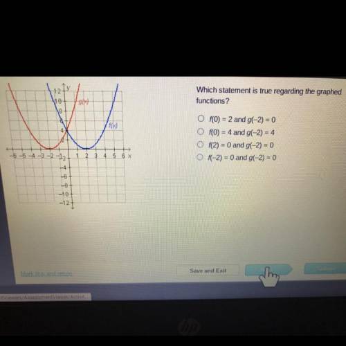 Which statement is true regarding the graphed functions