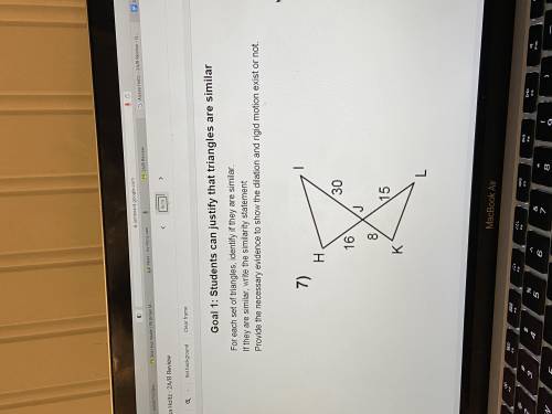 identify if the triangles are similar if they are similar write the similarity statement and provid