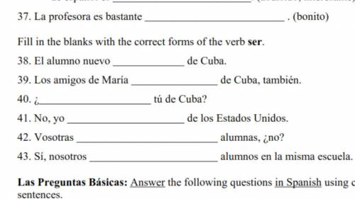 Help with Spanish? There is some of questions, and if you spam answer, I'll report.

In the couple