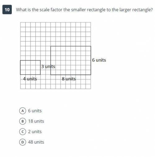 What is the scale factor the smaller rectangle to the larger rectangle?

bottom and top on small r