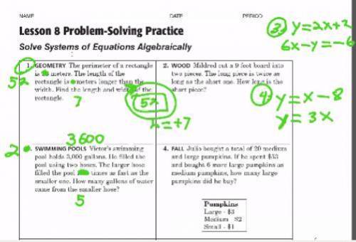 Solve systems of equations Algebraically.
