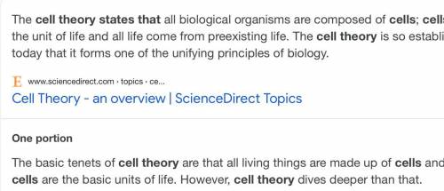 Cell theory states that...?