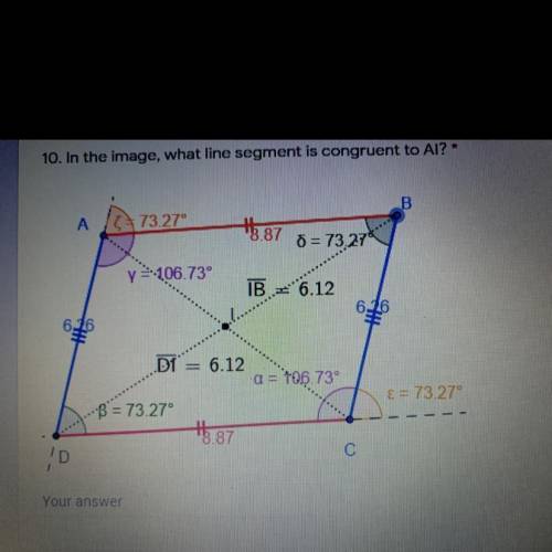 Help , which segment is congruent to al