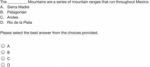 Analyze the map below and answer the question that follows. The _______ Mountains are a series of m