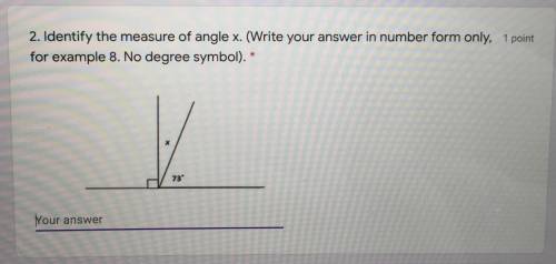 ASAP Identify the measure of angle x.