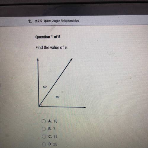 Find the value of x.
Help ASAP will give brainliest