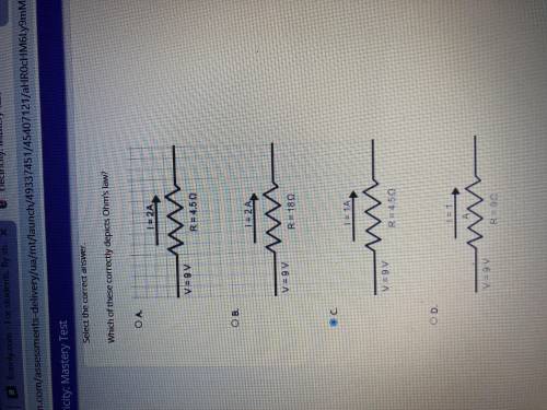 Which of these correctly depicts ohms law