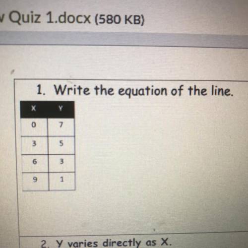 EASY!!! 
write the equation of the line