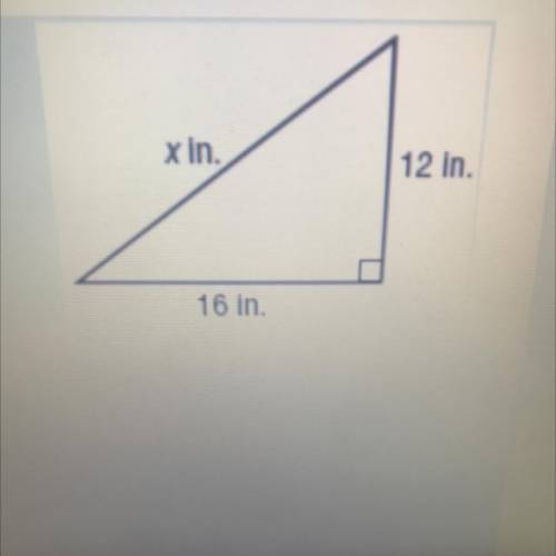 What is the perimeter of this triangle?
A- P=40in
B- P=38in
C- P=48in
D- P=45in