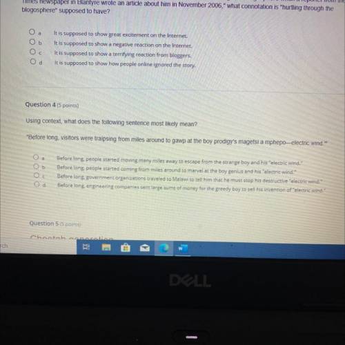 Question 4 plz help will mark brainlest