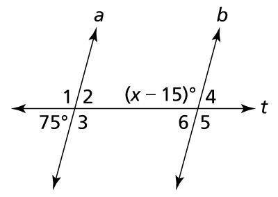 PLEASE HELP ASAPWIL GIVE BRAINLEAST

In the figure, lines a and b are parallel lines. Select a