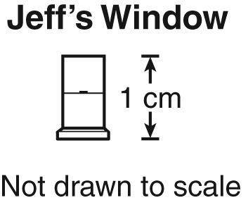 A window in Jeff’s living room has a height of 4 feet. Which illustration shows the window drawn to